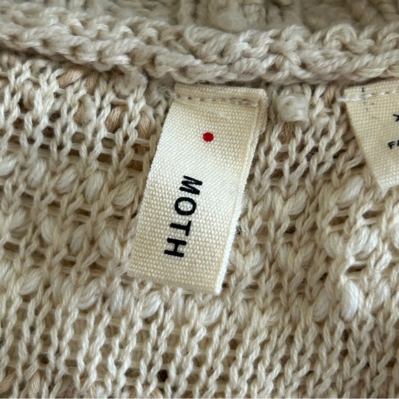 Anthropologie Moth Quinta Fringe Sweater Vest Oversized Size XS / S… - Picture 6 of 8